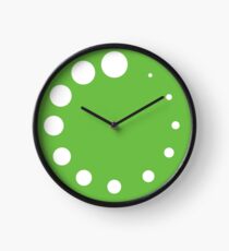 Grüne Malerpalette Uhr