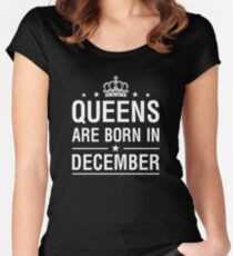 Queens Are Born In December Women's Fitted Scoop T-Shirt