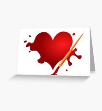 love with brush style Greeting Card