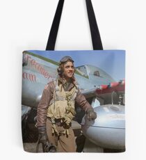 Edward C. Gleed Tuskegee airman — Colorized Tote Bag