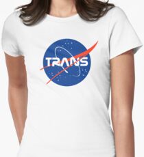 (THE ORIGINAL) Trans* - Nasa Logo inspired design. Women's Fitted T-Shirt