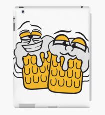 friends team crew cool funny face alive comic cartoon thirst logo beer pitcher drinking drinking party celebrate drinking alcohol symbol cool shirt oktoberfest iPad Case/Skin
