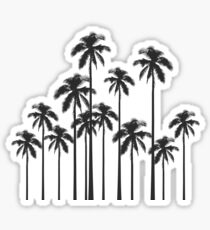 Black and White Exotic Tropical Palm Trees Sticker