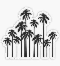 Pegatina transparente Palmeras tropicales exóticas en blanco y negro