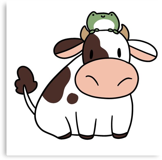 "Cow and Frog" Canvas Prints by SaradaBoru Redbubble