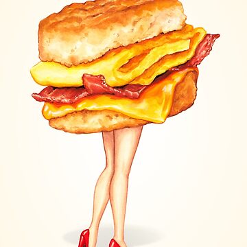 Artwork thumbnail, Bacon Egg & Cheese Pin-Up by KellyGilleran