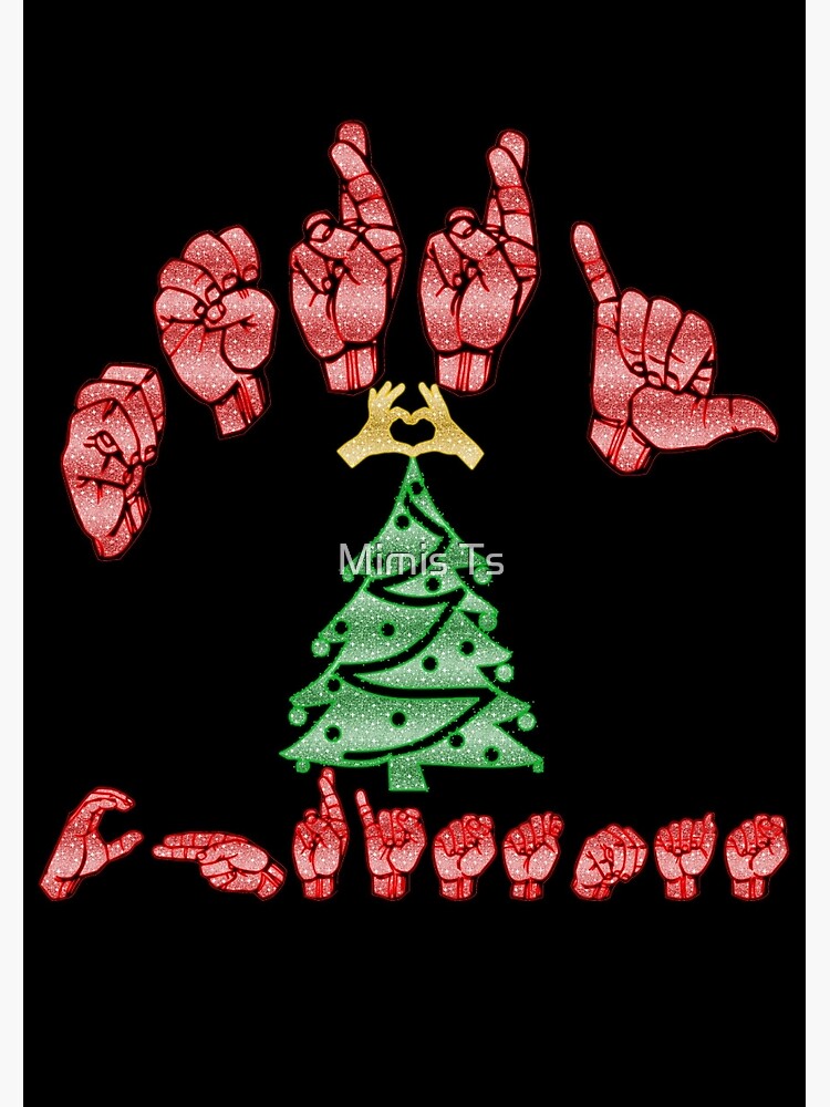 &quot;American Sign Language - Merry Christmas&quot; Spiral Notebook by