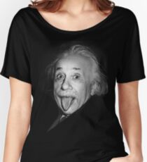 Albert Einstein Genius Tongue Funny Women's Relaxed Fit T-Shirt