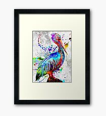 Pelican Grunge Framed Print