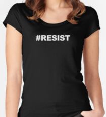 RESIST Hashtag Shirt Women's Fitted Scoop T-Shirt
