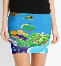 Paper Mario World Mashup Poster Mini Skirt