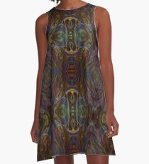Dunkle Materie abstrakt psychedelisch A-Linien Kleid