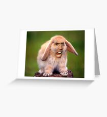 Nicolas Cage/Rabbit Greeting Card