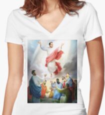Hinkie Died For Our Sins Women's Fitted V-Neck T-Shirt
