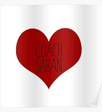 nick saban bama alabama roll tide football Poster