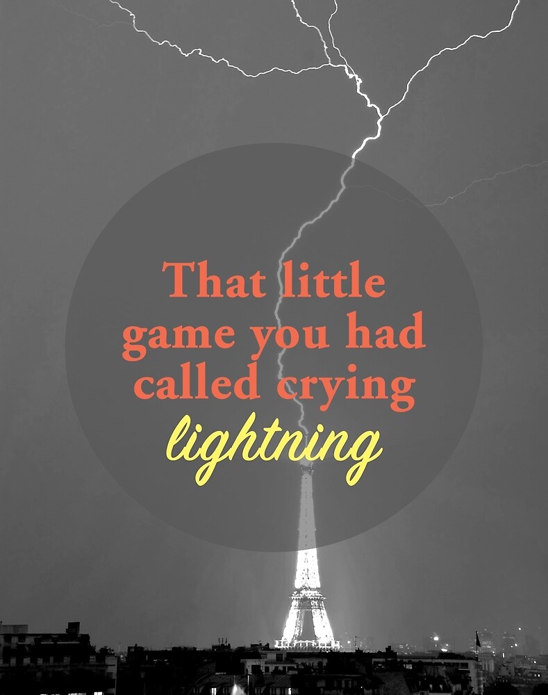 "Crying Lightning " by alidamiranda Redbubble