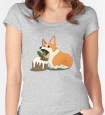 Christmas Corgi Women's Fitted Scoop T-Shirt