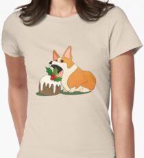 Christmas Corgi Fitted T-Shirt
