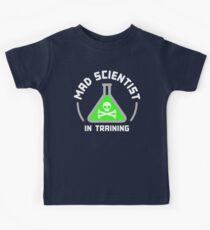 Verrückter Wissenschaftler im Training Kinder T-Shirt
