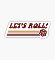 Let's Roll Roleplaying Game Dice Sticker