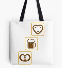 cool design drinking team pretzels beer pitcher drinking drinking party celebrate gingerbread heart pitcher fun eating hunger drinking alcohol symbol cool shirt oktoberfest Tote Bag