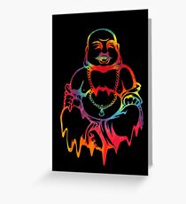 Melting Tie-Dye Buddha Grußkarte
