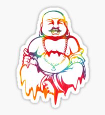 Melting Tie-Dye Buddha Sticker