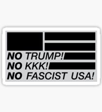 No Trump, No KKK, No Fascist USA Sticker