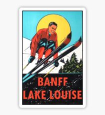 Banff Lake Louise Ski Vintage Travel Decal Sticker