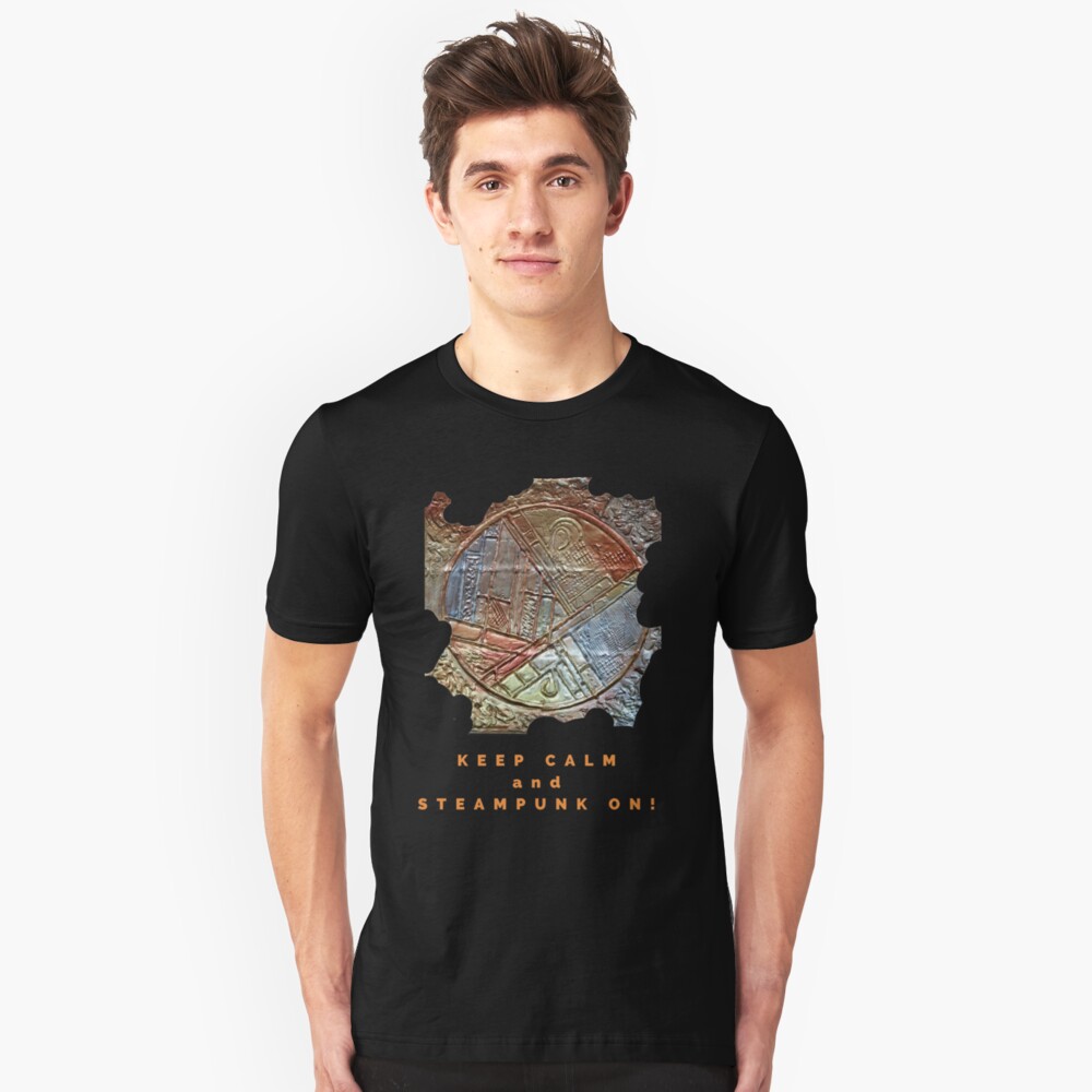 COOL STEAMPUNK ART KEEP CALM FUNNY QUOTE Slim Fit T-Shirt