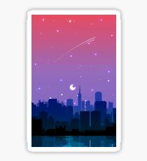Bisexual Pride Cityscape Sticker