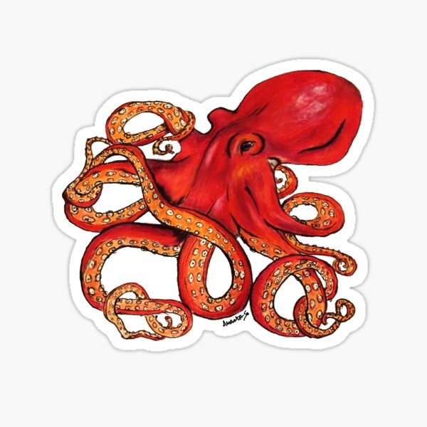 Octopus Stickers Redbubble 1833