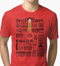 The Wise Words of Dwight Schrute (Light Tee) Tri-blend T-Shirt