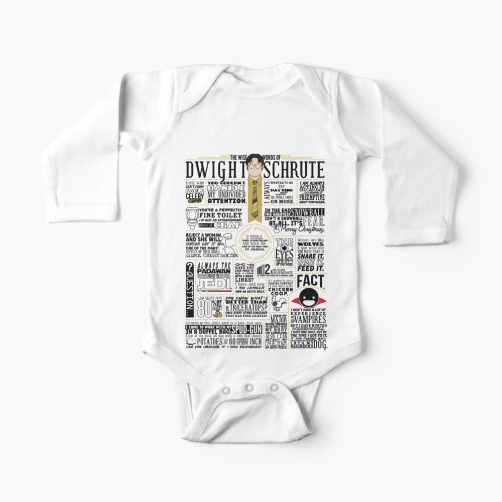 The Wise Words of Dwight Schrute (Light Tee) Baby One-Piece