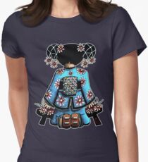 Asia Blue Doll (large design) Women's Fitted T-Shirt