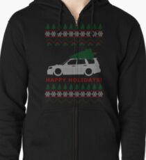 Forester Ugly Christmas Sweater (SG5) Zipped Hoodie