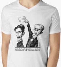 Tesla v Edison Men's V-Neck T-Shirt