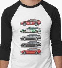 Stack of Alfa Romeo Alfetta GT and GTV6 Men's Baseball Âľ T-Shirt