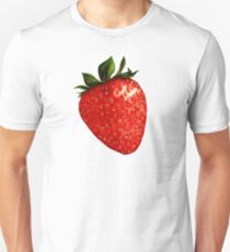 Strawberry Pattern - Black Unisex T-Shirt