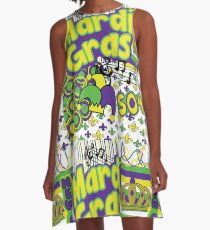 Mardi Gras A-Line Dress