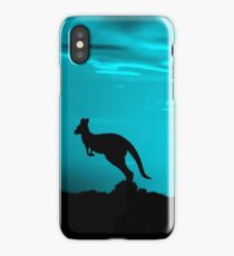 Kangaroos silhouettes at Sunset iPhone Case
