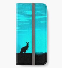 Kangaroos silhouettes at Sunset iPhone Wallet/Case/Skin