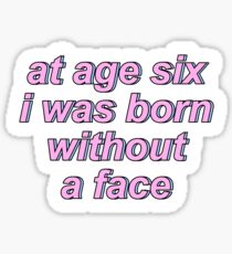 Game Grumps - At Age Six I Was Born Without A Face Sticker