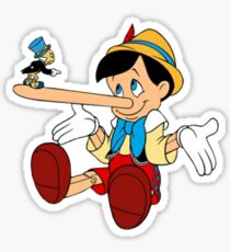 Jiminy Cricket angry with pinocchio Sticker