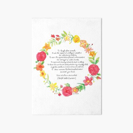 To laugh often and much Art Board Print