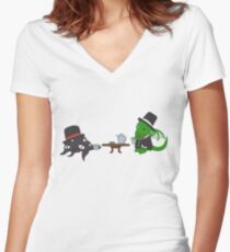 Tea Time Women's Fitted V-Neck T-Shirt