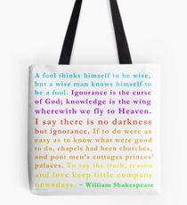 Foolish Shakespeare by IdeaJones Tote Bag