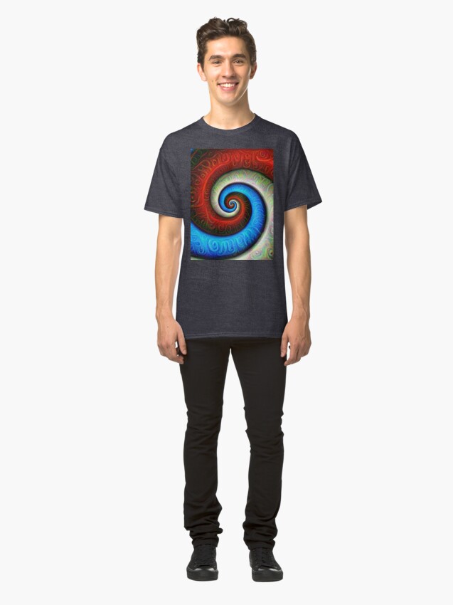 Alternate view of #DeepDream Color Fibonacci Visual Areas Classic T-Shirt