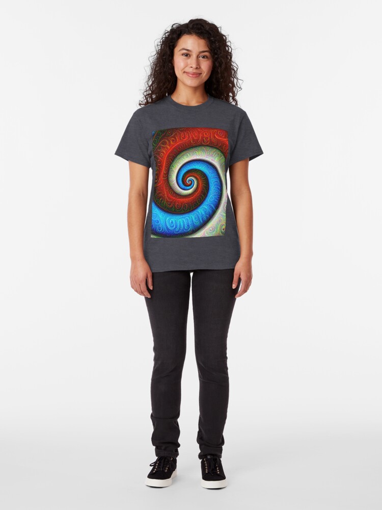 Alternate view of #DeepDream Color Fibonacci Visual Areas Classic T-Shirt