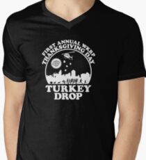 First Annual WKRP Thanksgiving Day - Turkey Drop Men's V-Neck T-Shirt